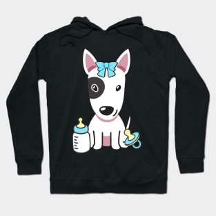 Cute bull terrier is a baby Hoodie